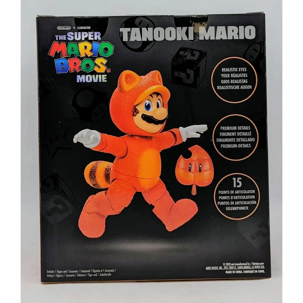 Jakks Pacific Nintendo Nintendo The Super Mario Bros. Movie Tanooki Mario Figure